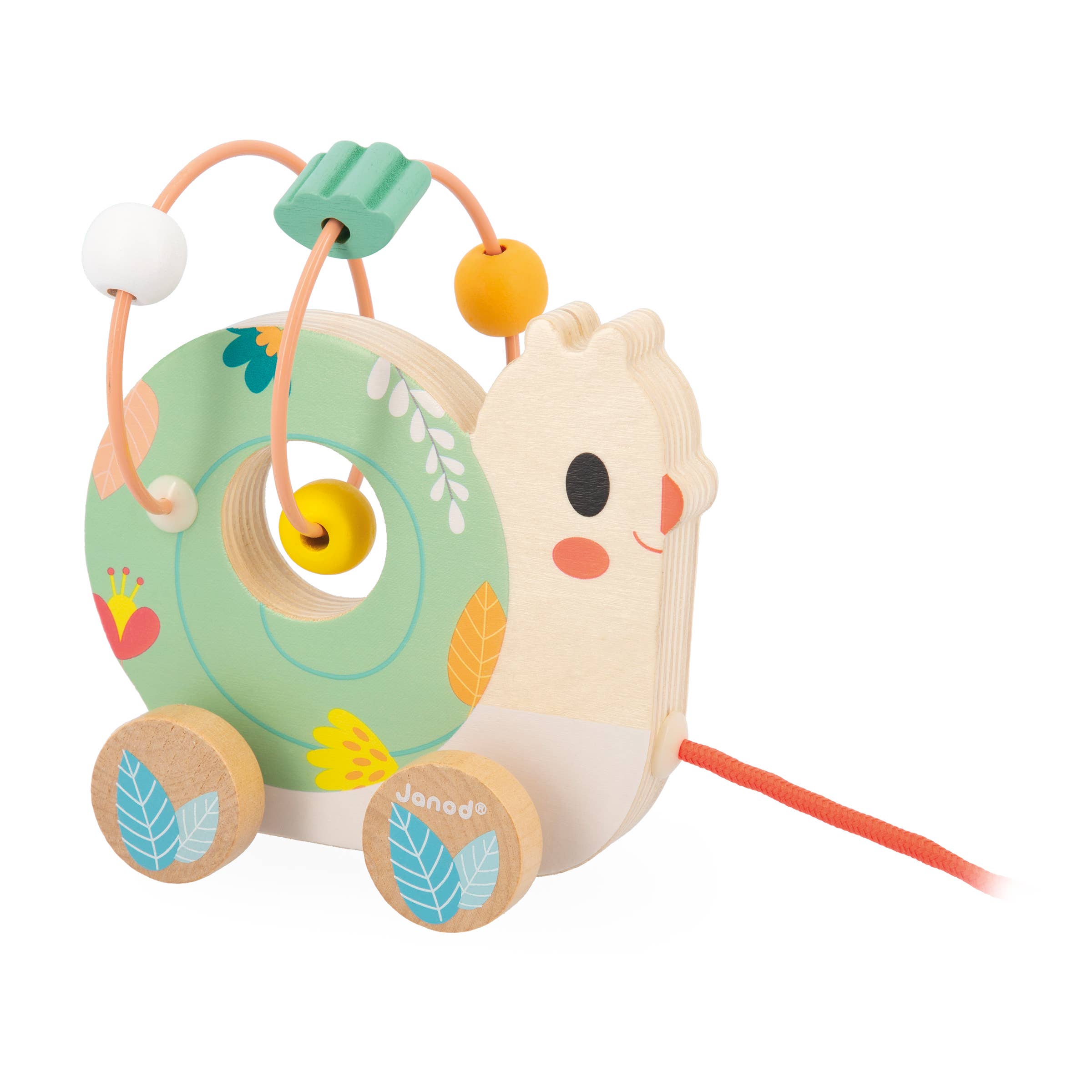 Janod - Wholesale Handheld Rattle - Baby - Pure | Pull-Along Animal Bead Maze | Display x97