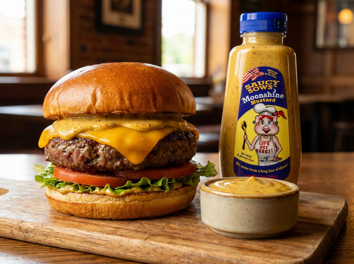 Saucy Sows - Wholesale Mustard - Moonshine Mustard 12oz / Case of 6 units1