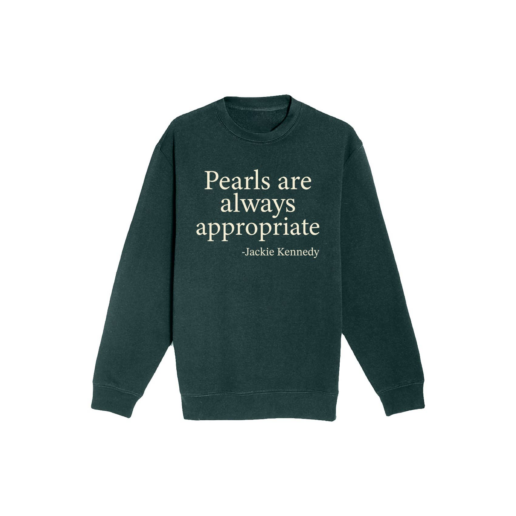 nobarand - Wholesale Hoodie - Women's - HUC-L4787 Pearls Are Always Appropriate Graphic Sweathershir1