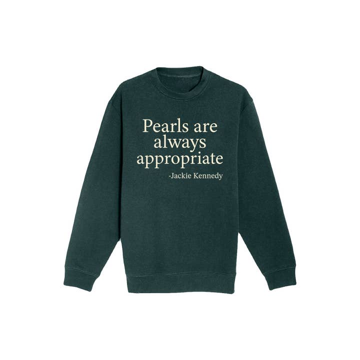 nobarand - Wholesale Hoodie - Women's - HUC-L4787 Pearls Are Always Appropriate Graphic Sweathershir1