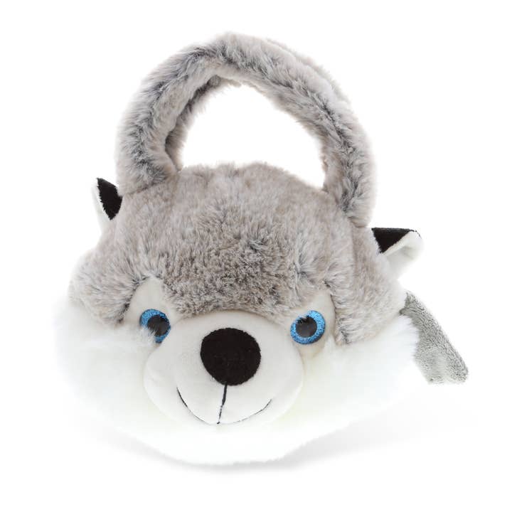 Super-Soft Plush Hand Bag - Husky for wholesale by Cota Global
