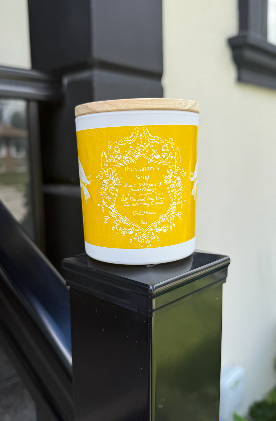 Feather & Flame Inc - Wholesale Jar/Filled Candle - "The Canary's Song " - Sweet Orange 100% Soy Wax Candle7