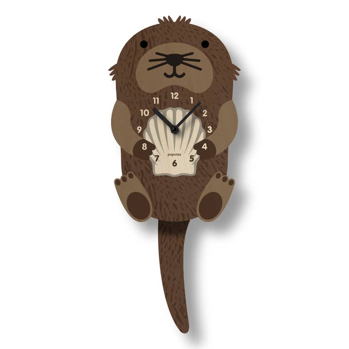 Horloge à pendule Otter - Bois pour la vente par Popclox