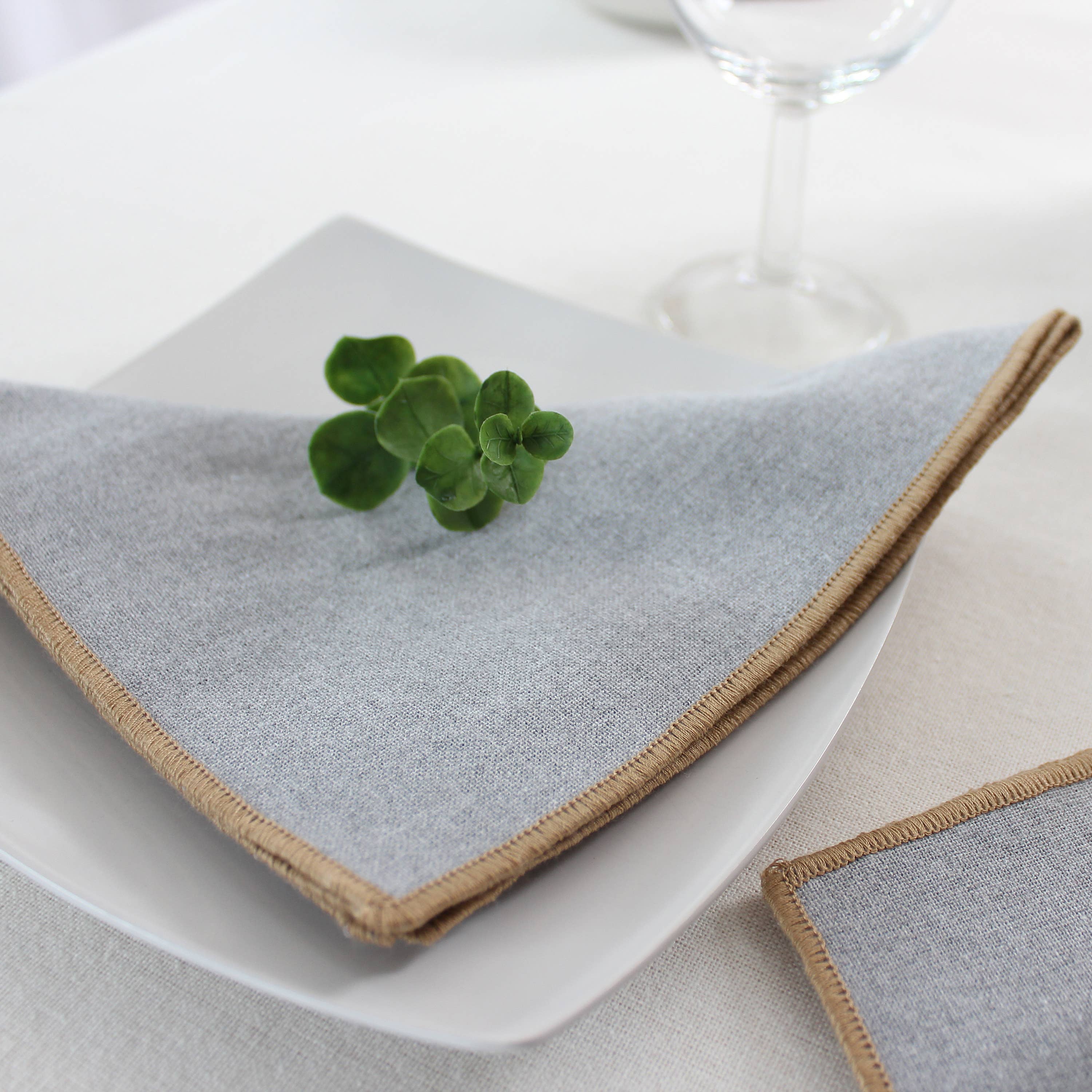 DECOSTARS - CmaDECO - Wholesale Dinner & Cloth Napkin - LINA natural napkins (set of 4)6