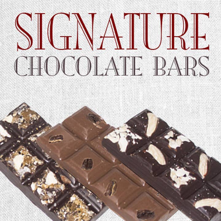 Signature Chocolate Bars: Single Solid Chocolate Bar Assort for wholesale by Concordia Red Elephant Chocolate