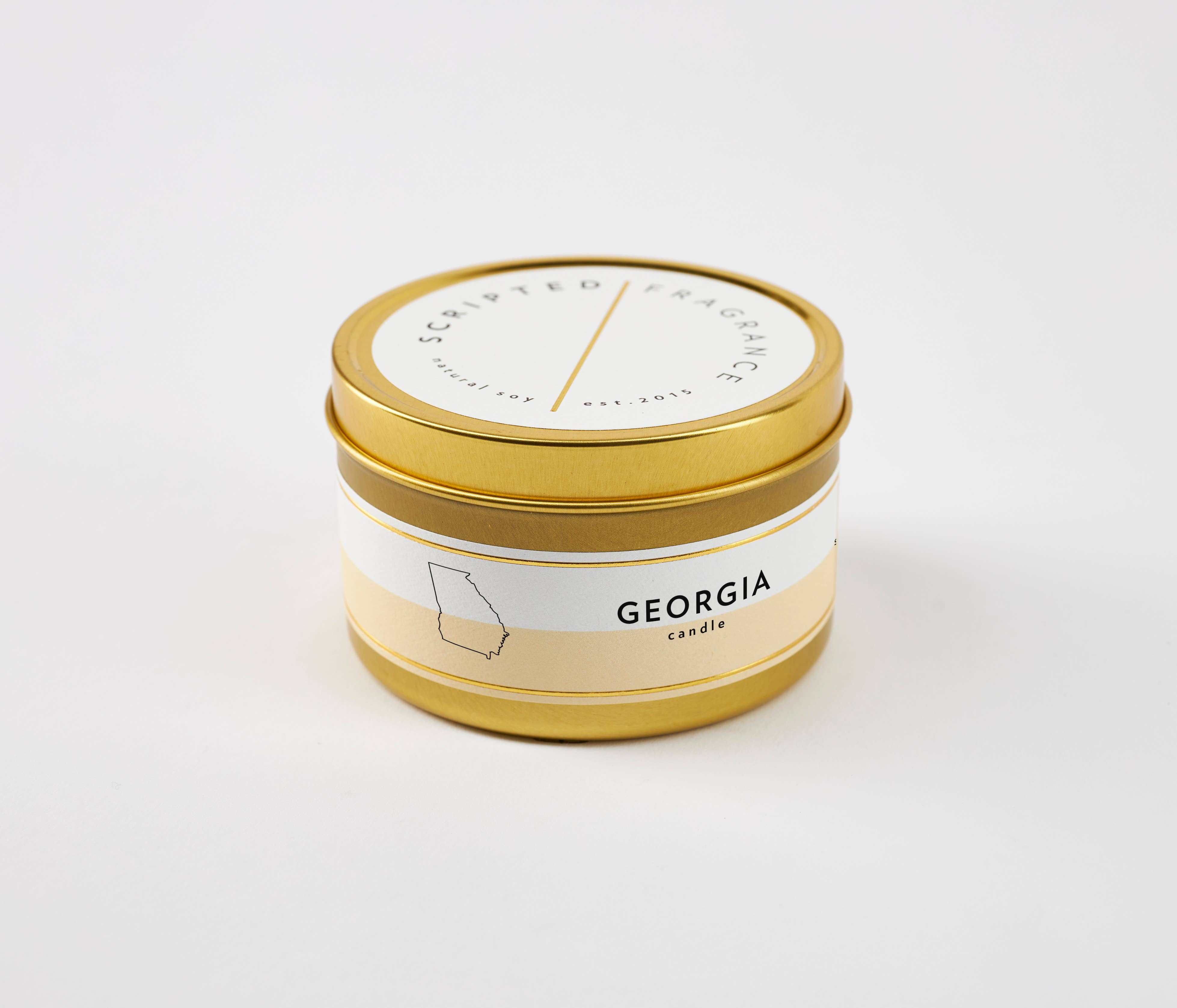 Scripted Fragrance - Wholesale Jar/Filled Candle - Georgia State Soy Candle1