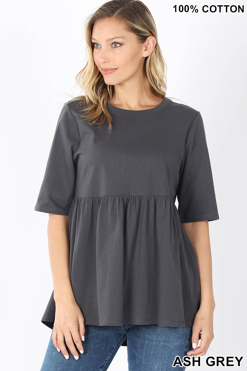 42POPS - Vendita all'ingrosso Tunica - Donna - ",,..._ Tunica in Cotone con Arricciatura a Vita Impero7