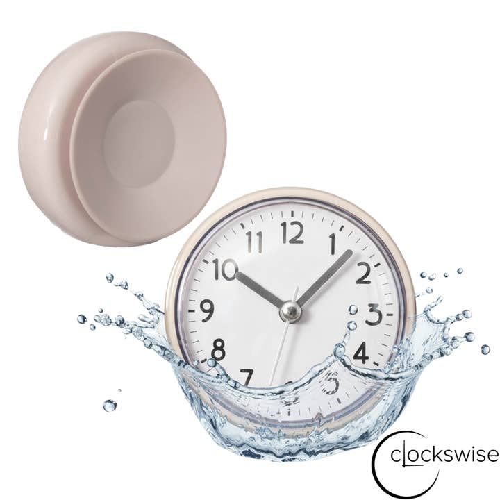 Clockswise 3-Inch Waterproof Wall Mount Shower Clock for wholesale by Quickway Imports