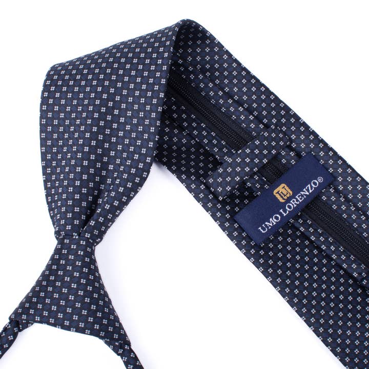Selini New York - Wholesale Necktie - Men's - 6pc Microfiber Black Zipper Pre-Tied Neckties-MPWZ-BK#1