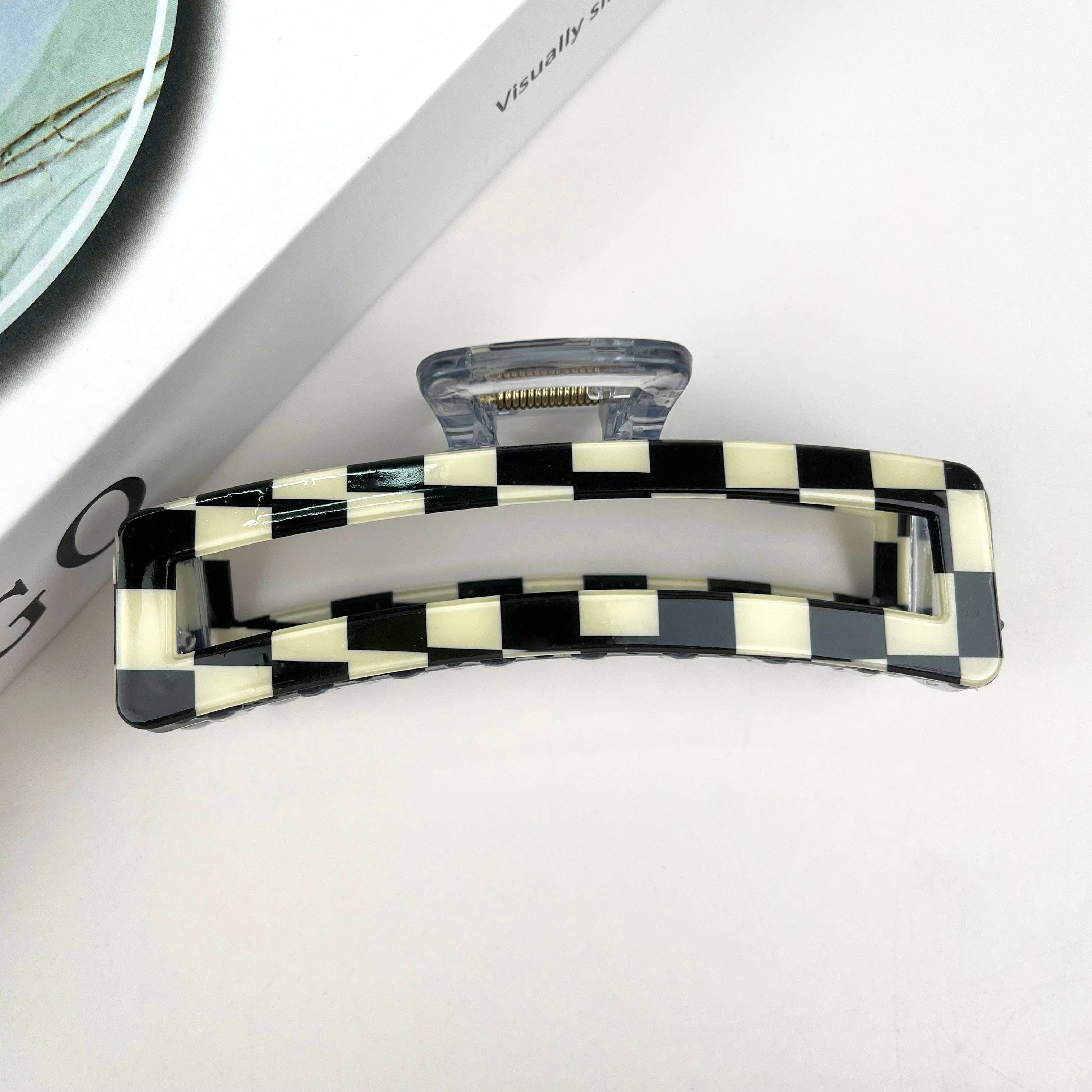 mildstyles - Wholesale Hair Clip - Women's - Checkerboard rectangular hair claw clip6