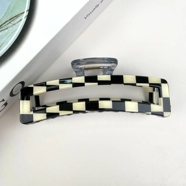 mildstyles - Wholesale Hair Clip - Women's - Checkerboard rectangular hair claw clip6