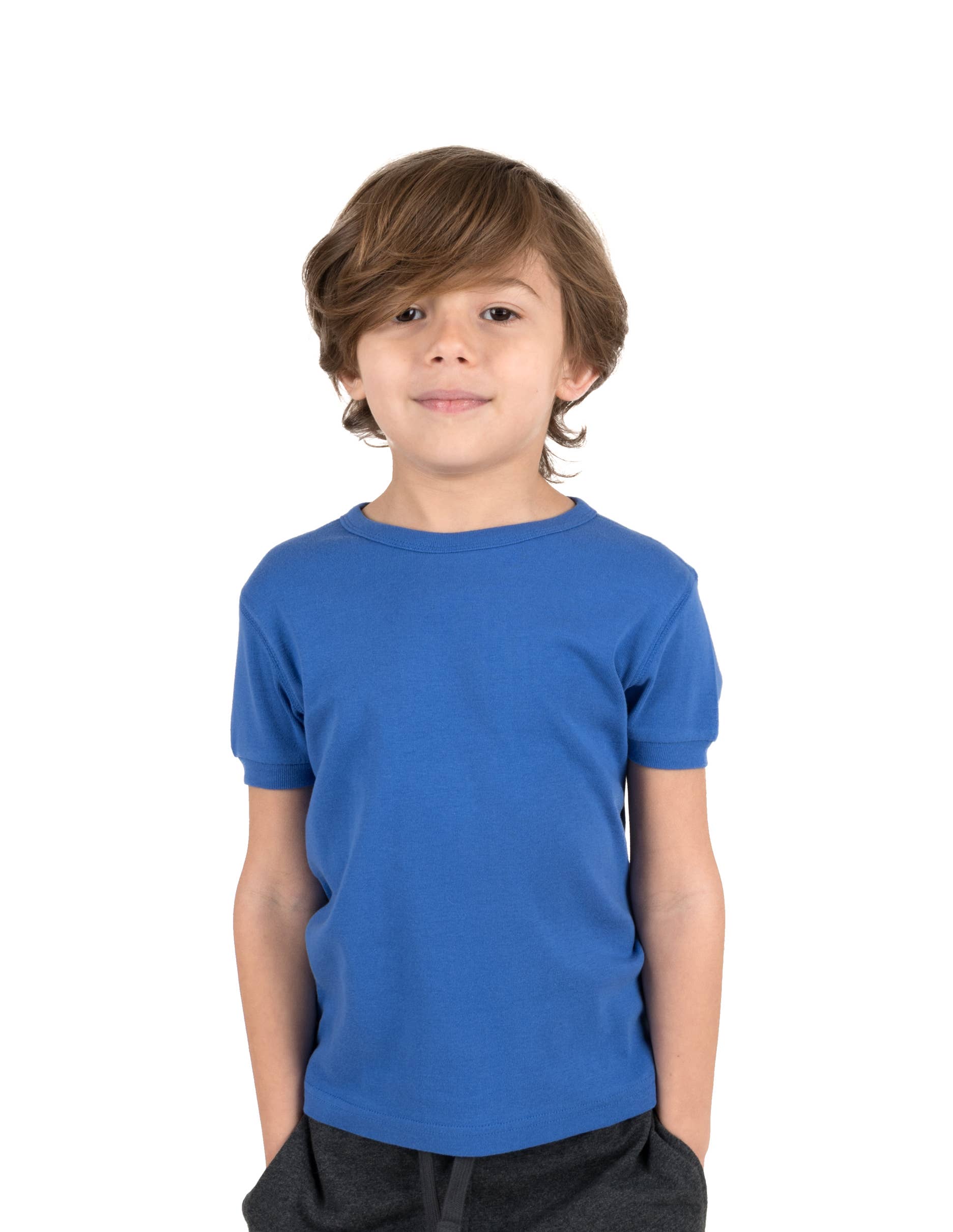 Leveret Pajamas - Venta al por mayor Camiseta - Niños - Camiseta básica de algodón de manga corta para niños para el regreso a la escuela3