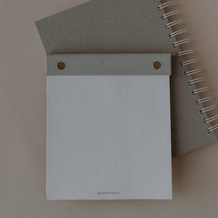 Eulenschnitt - Wholesale Notepad - Refillable heart notepad (VE = 6 pieces)