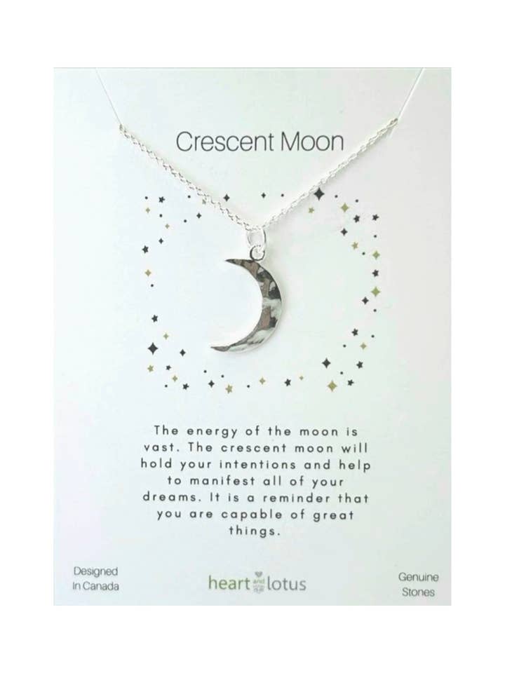 Halbmond-Halskette aus Sterlingsilber für den Großhandel von Heart and Lotus Sterling Silver Jewelry