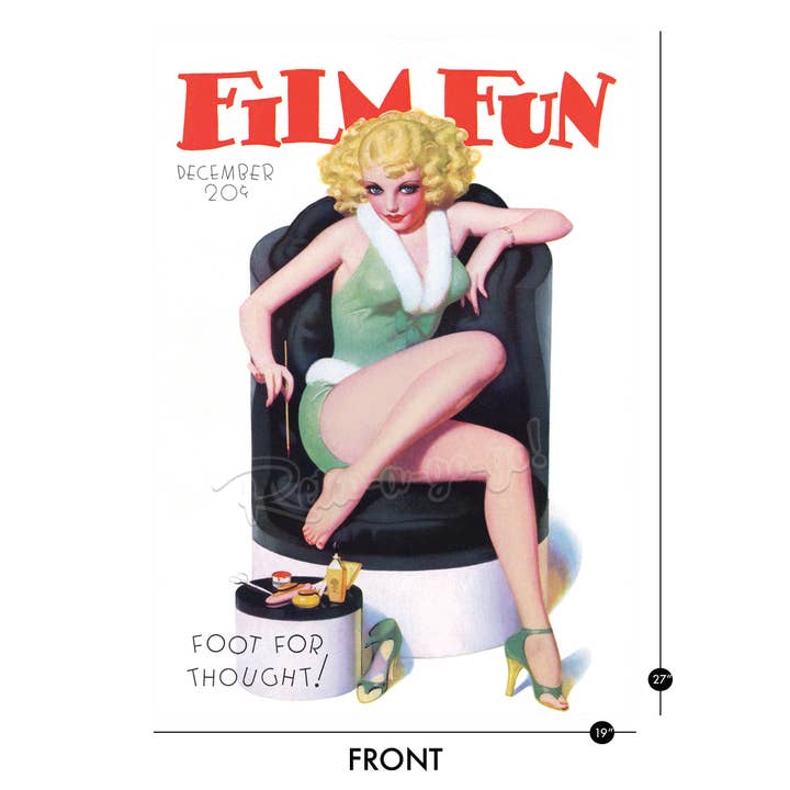 Retro-a-go-go! - Wholesale Poster - Film Fun "Foot for Thought" Pinup Large Format Print