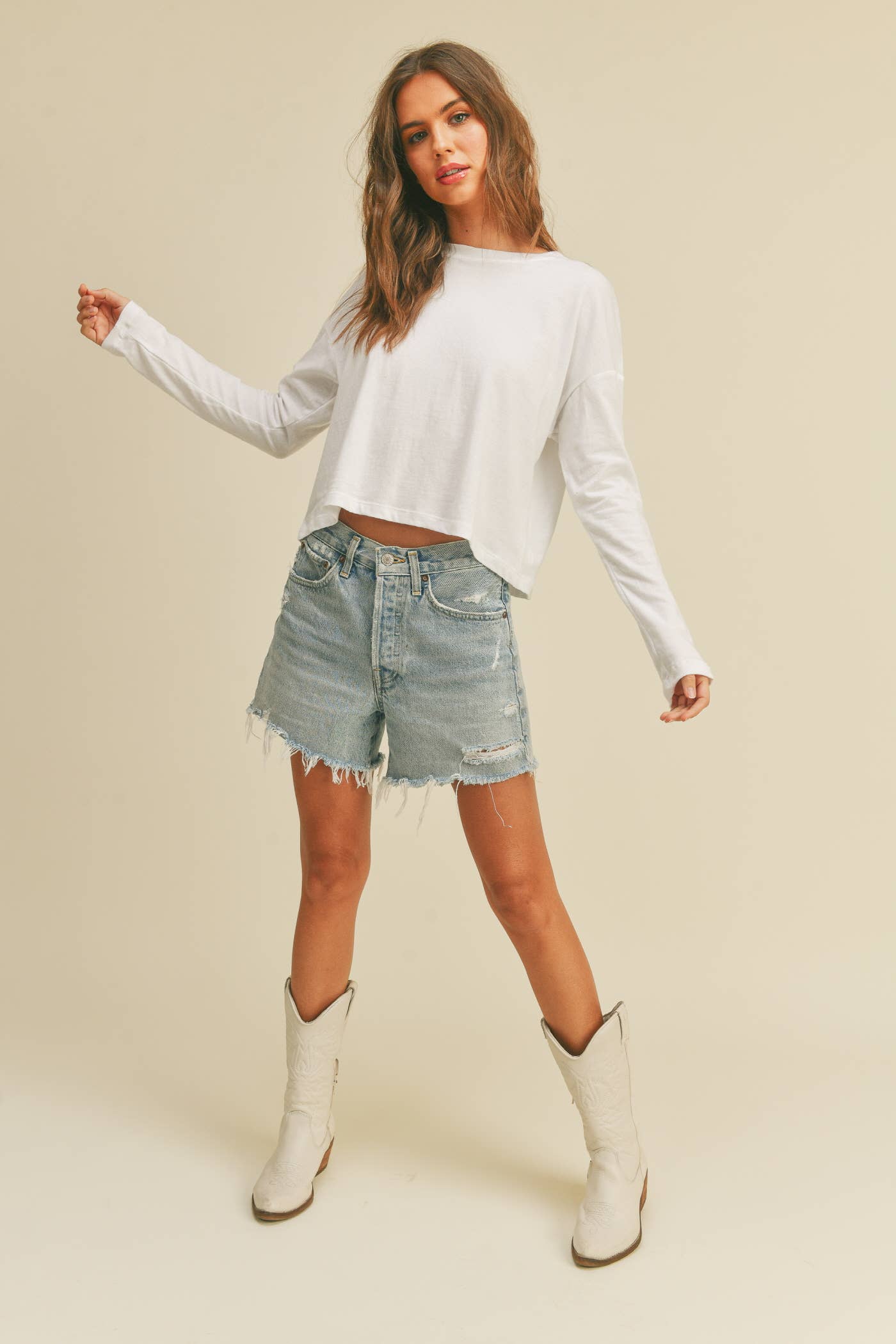 Honestee - Wholesale T-Shirt - Women's - Blank Long Sleeve T-Shirt33