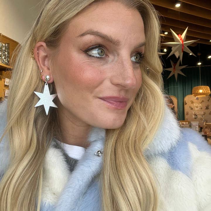 Nickel and Suede - Vendita all'ingrosso Orecchini pendenti - Astrid Argento Vintage2