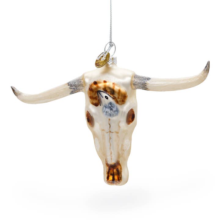 Cow Skull Glass Ornament for wholesale by BestPysanky