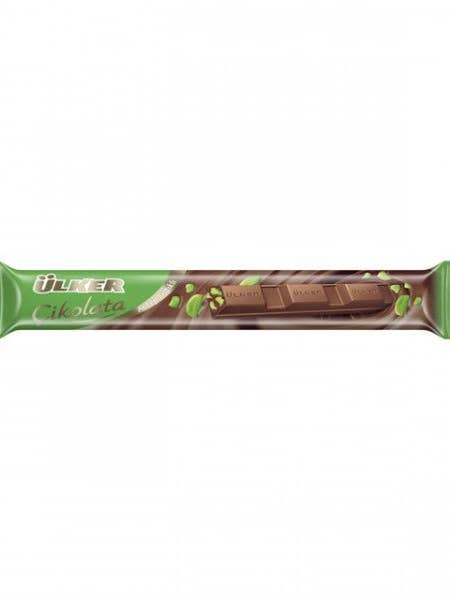 Ülker Mælkechokoladebar Pistacienødder Tyrkisk Halal for engroshandel hos Aladdin
