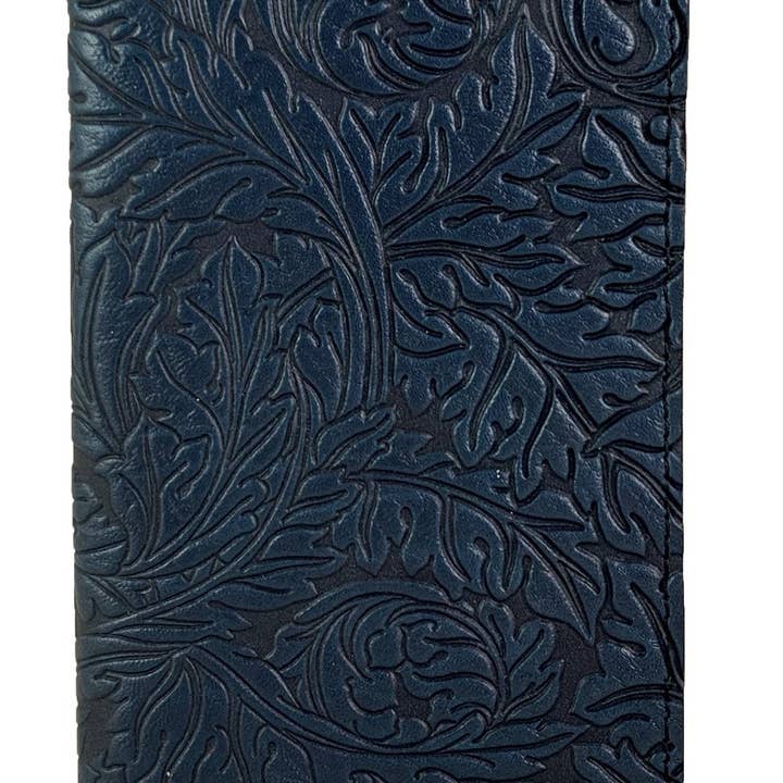 Oberon Design - Wholesale Phone Wallet - Unisex - Large Leather Smartphone Wallet - Acanthus Leaf