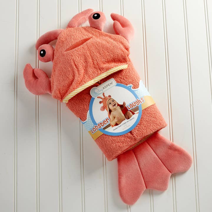 Baby Aspen - Wholesale Hooded Towel - Kids & Baby - Lobster Laughs Lobster Hooded Towel2