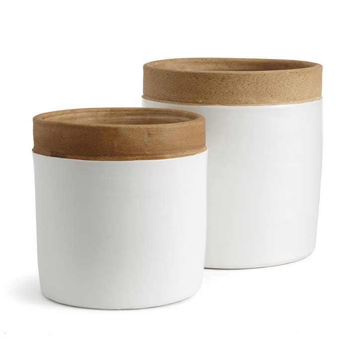Lot de 2 cachepots Atwood pour la vente par Napa Home & Garden