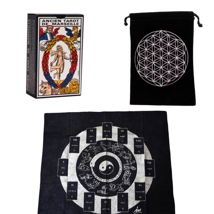 Coffret Voyance : Tapis De Tirage Et Bourse pour la vente par WLM