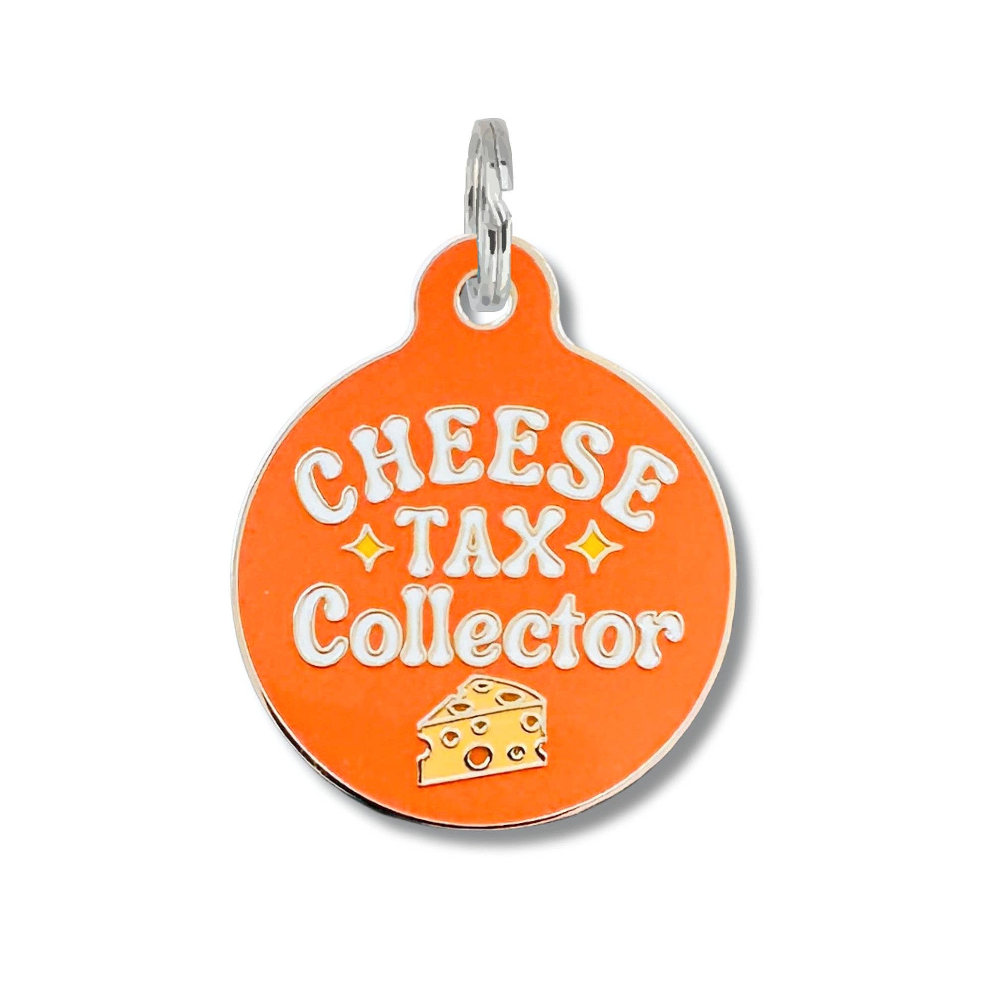 Bad Tags - Wholesale Pet Identification Tag - Dog - Cute Dog Tag w/ Personalized QR Code - Cheese Tax Collector