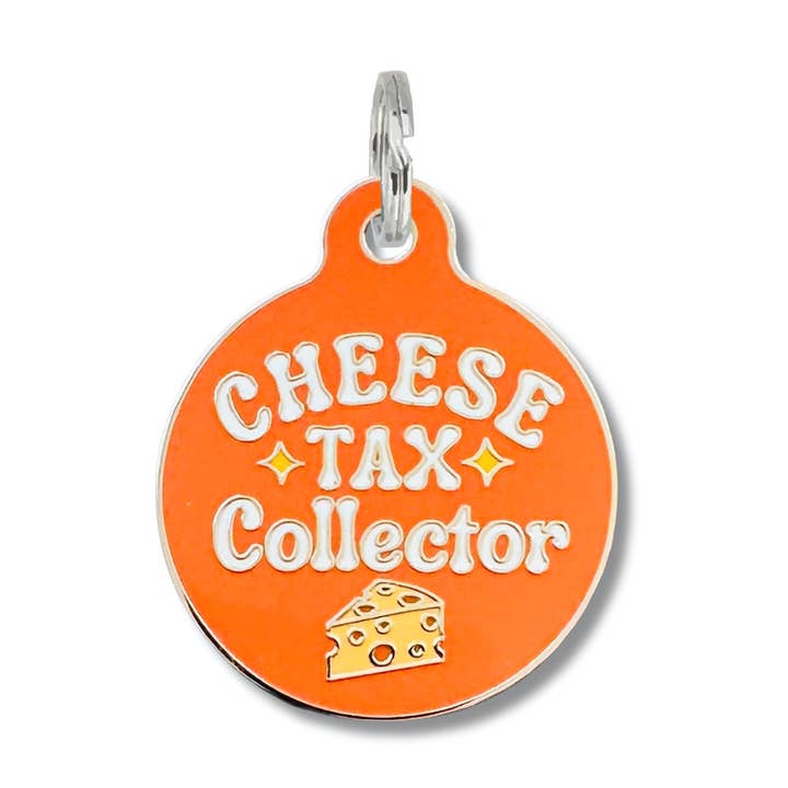 Bad Tags - Wholesale Pet Identification Tag - Dog - Cute Dog Tag w/ Personalized QR Code - Cheese Tax Collector0