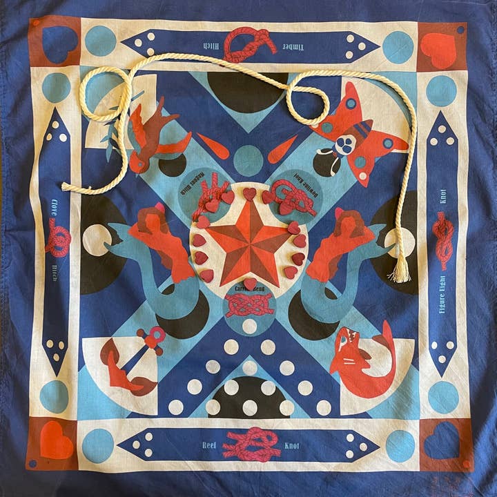 Lost At Sea Bandana Board Game for wholesale by FOUR RABBIT