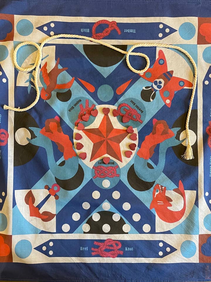 Lost At Sea Bandana Board Game for wholesale by FOUR RABBIT