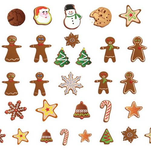 Moon Sugar Decals - Vente Nail Art/Autocollant pour les ongles - Nail Art pour homme en pain d'épice de Noël3