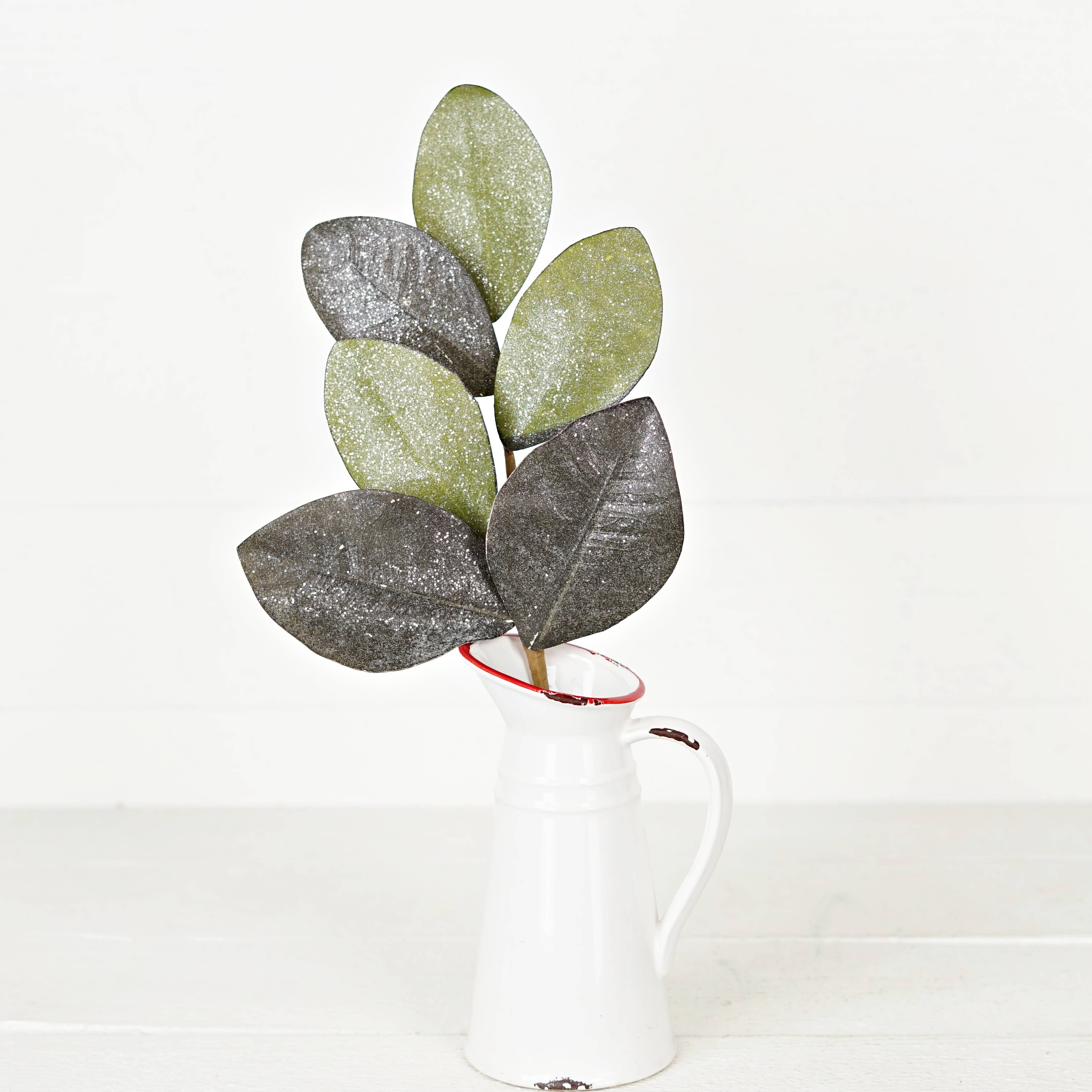 Impressive Enterprises, Inc. - Wholesale Christmas Decoration - ISB73135- 20in Vintage Glitter Magnolia Leaves pick2