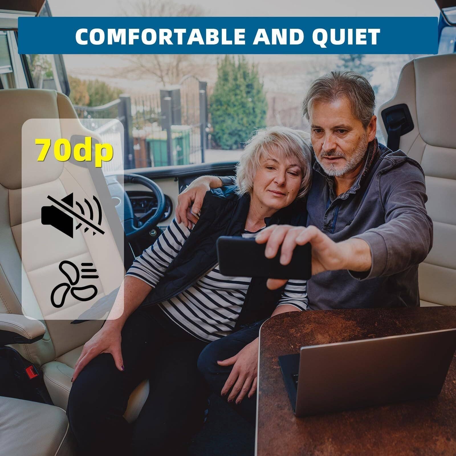 Hard Rock Health Stores - Wholesale  - RV Roof Vent Fan 14",Continuously Variable Reversible 12V Remote Control Trailer Roof Vent Low Noise with Rain Sensor,UV Protection,Thermostat for Camper,Travel,Cargo Trailer6