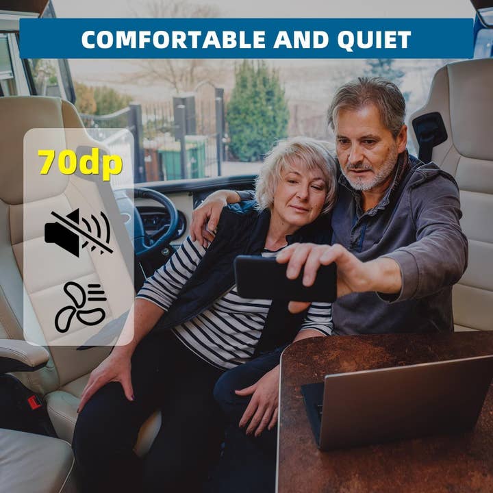 Hard Rock Health Stores - Wholesale - RV Roof Vent Fan 14",Continuously Variable Reversible 12V Remote Control Trailer Roof Vent Low Noise with Rain Sensor,UV Protection,Thermostat for Camper,Travel,Cargo Trailer6