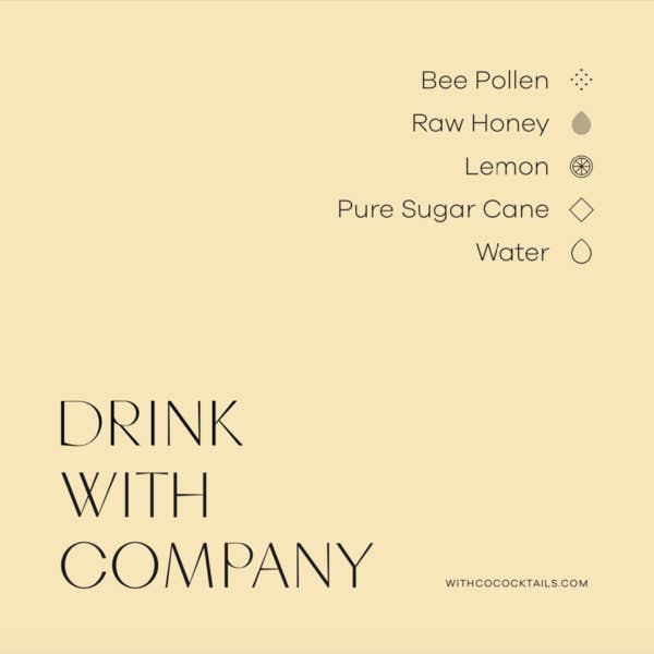 WithCo Cocktails - Wholesale Cocktail Mix/Syrup - Honey Sour Mix (Bee Pollen, Raw Honey, Lemon)7