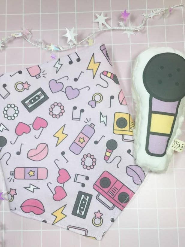 Pop Star Dog Bandana and Microphone Toy Set for wholesale by Fox Named Todd