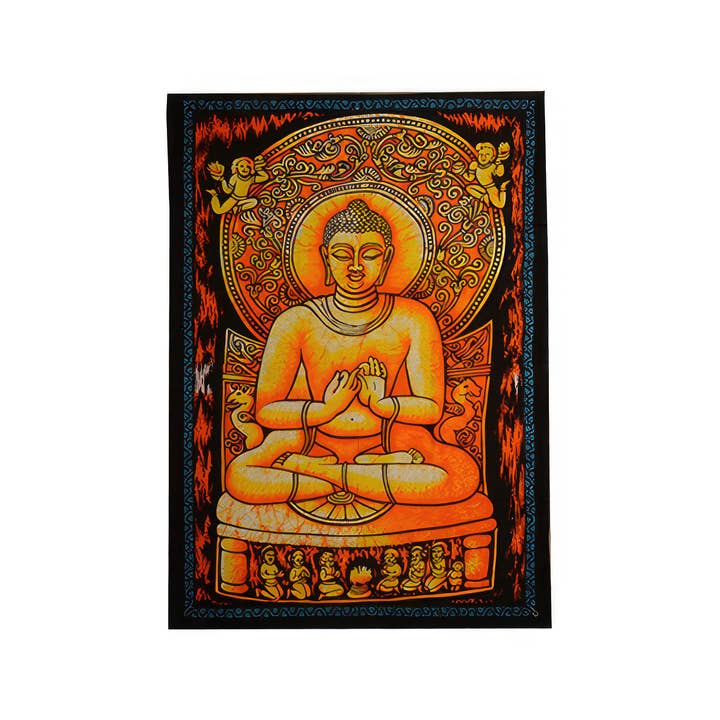 Appendiabiti da parete in cotone batik Buddha per la vendita all'ingrosso da parte di Gypsy Rose