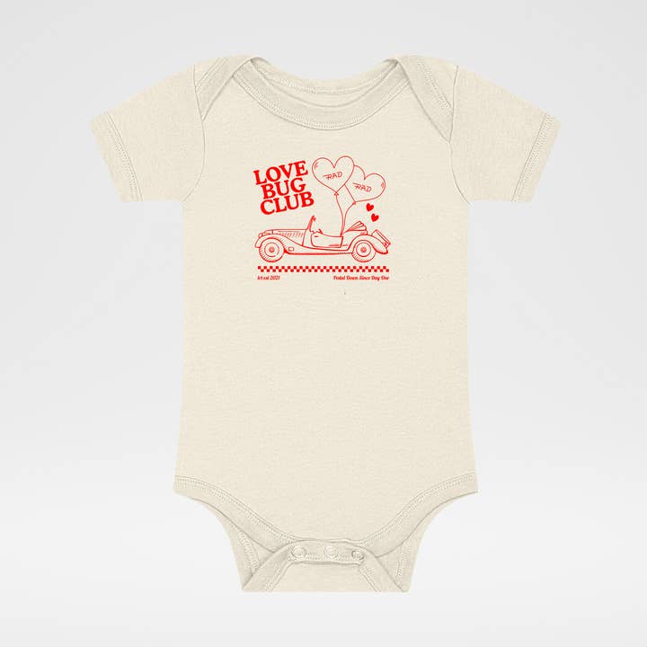 THE LOVE BUG CLUB TEE - ONESIE VINTAGE CREAM for wholesale by Little Rad Things