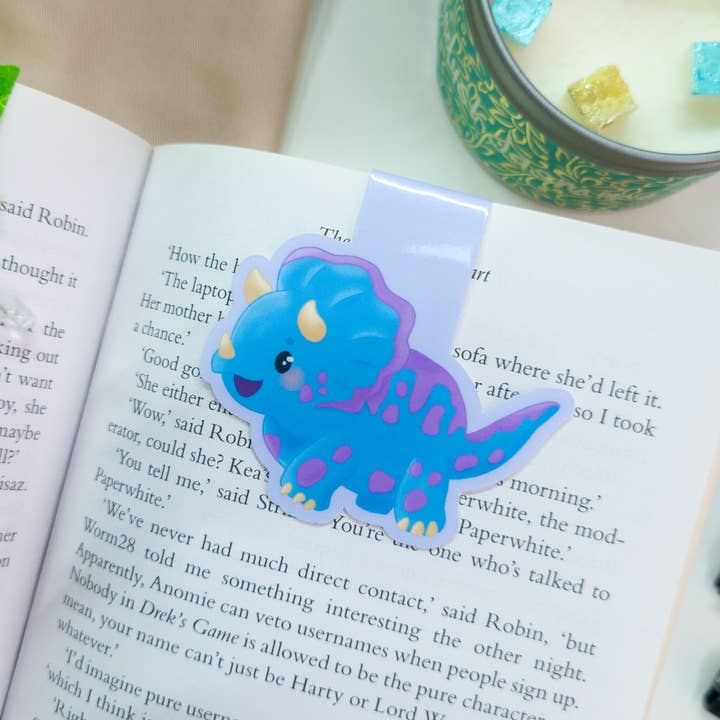Triceratops Magnetische Boekenlegger voor wholesale door Okupoku