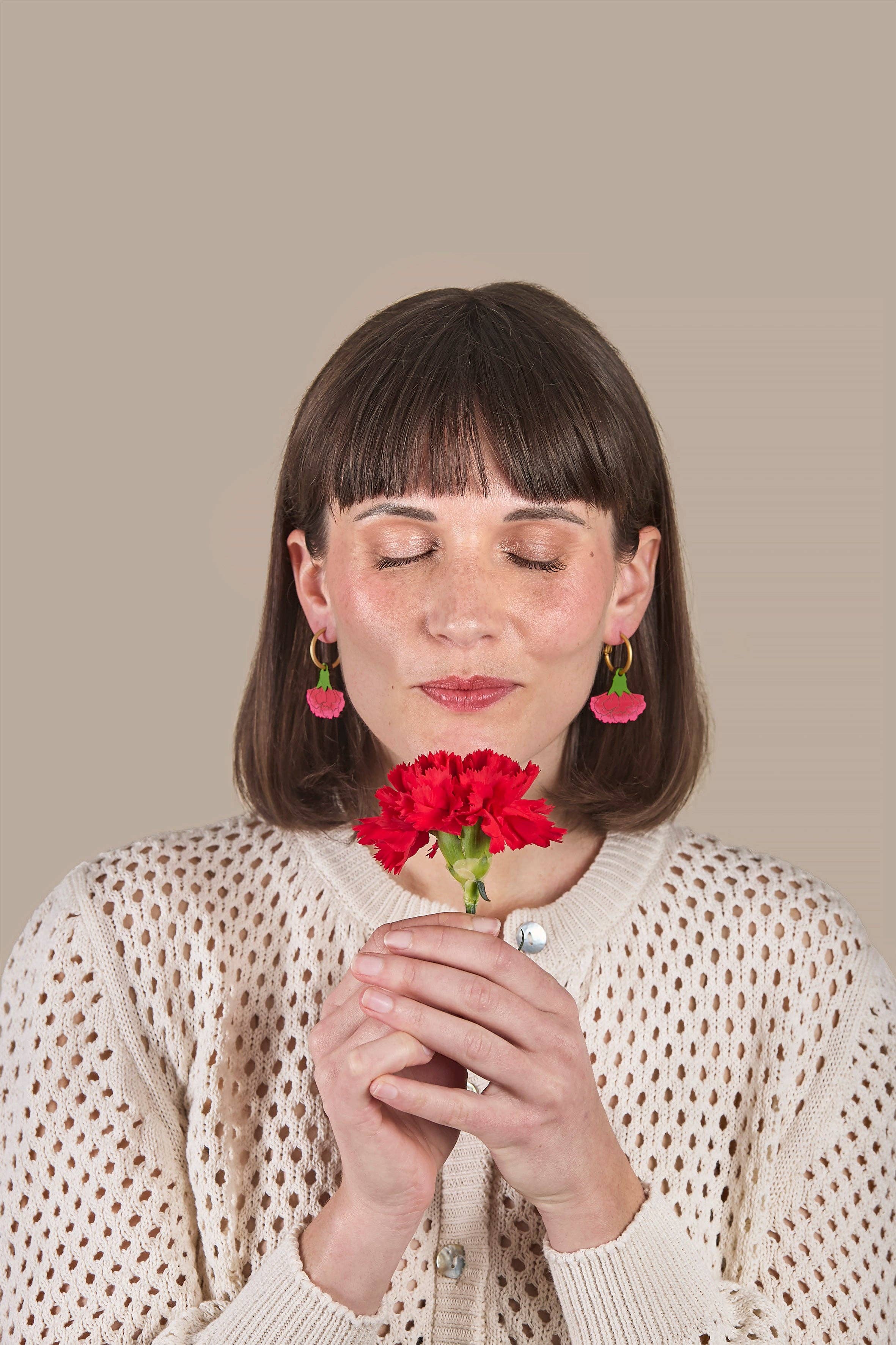 Materia Rica ☀️ - Wholesale Dangle Earrings - Dancing Carnation Earrings1