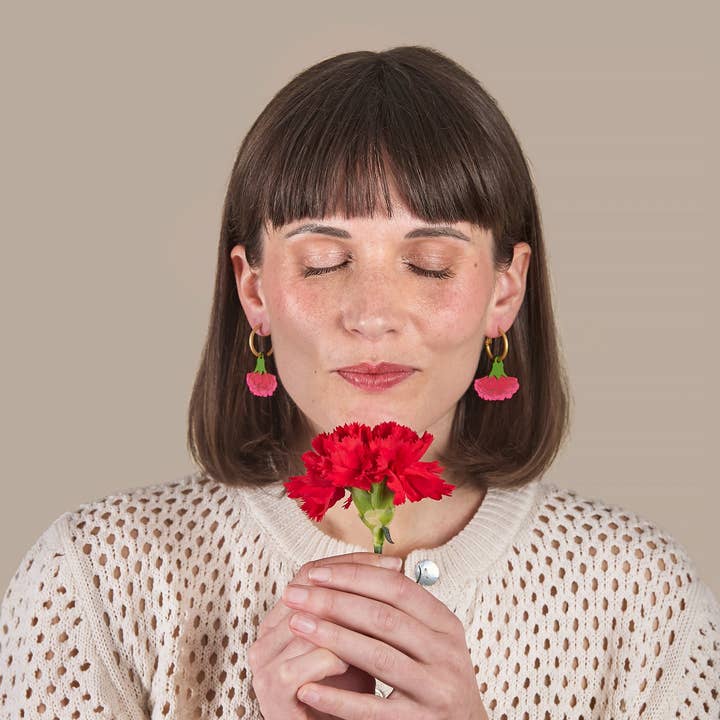 Materia Rica ☀️ - Wholesale Dangle Earrings - Dancing Carnation Earrings1
