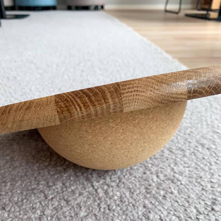 treeletic® - Venta al por mayor Material de fitness - Tabla de equilibrio y entrenador de planchas | Madera maciza de roble