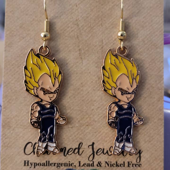 Con-Quest Crafts - Wholesale Jewelry Set - Shounen Anime Inspired Earrings, Necklaces & Zipper Pulls 14