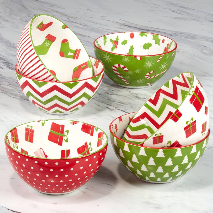 Certified International - Wholesale Bowl - Holiday Fun Christmas All Purp Bowl 6x3 (6) asst.