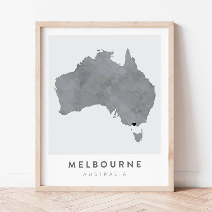 Melbourne, Australia Map for wholesale by Backstory Map Co.