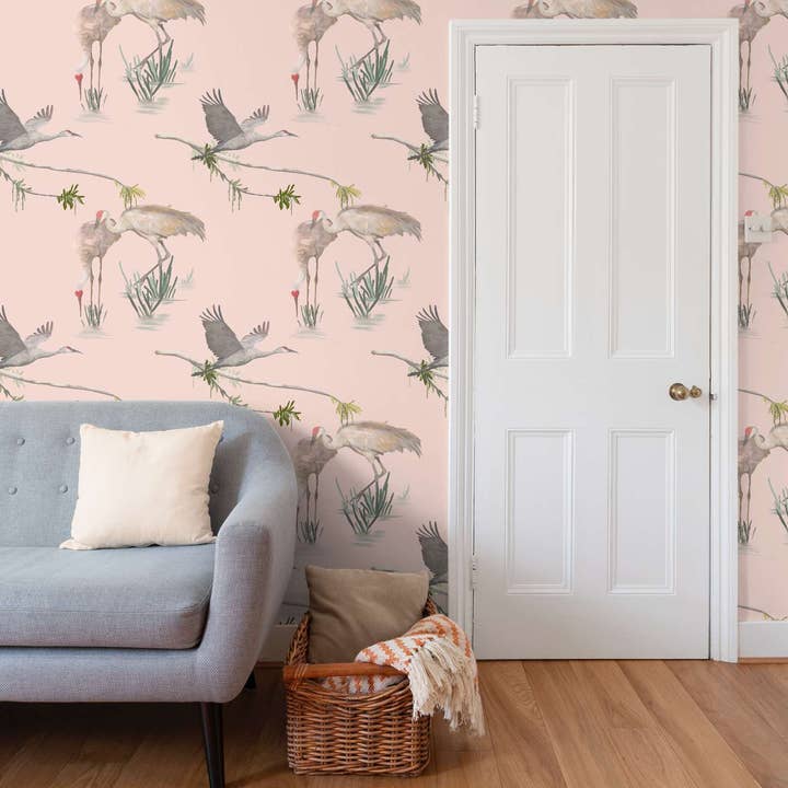 Heartspace Art - Wholesale Wallpaper - Florida Sandhill Crane Wallpaper1