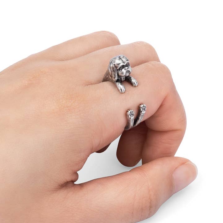 Silver Shih Tzu Wrap Ring for wholesale on Faire1