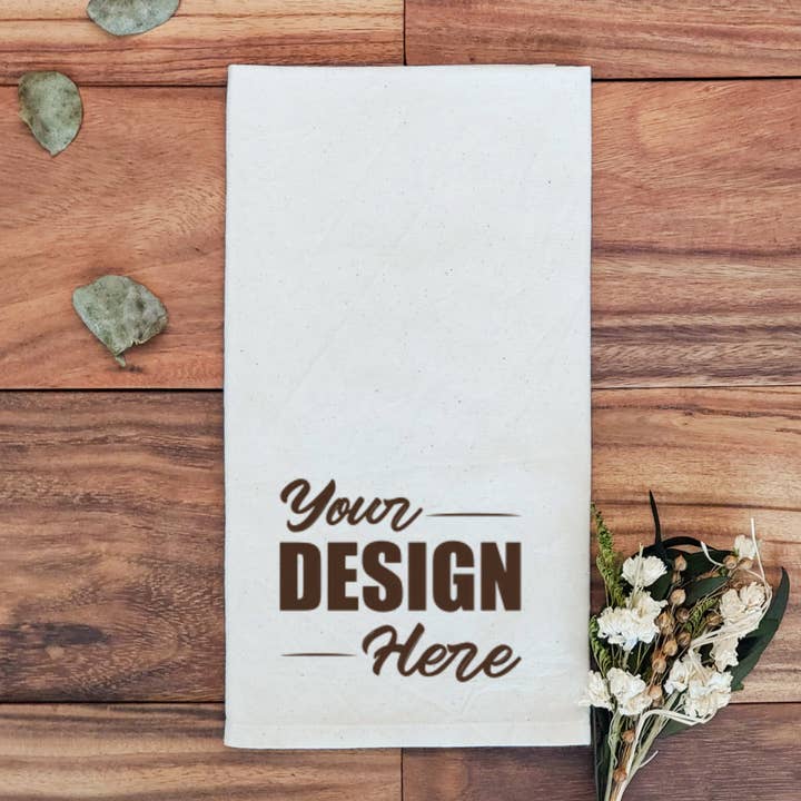 Handmade Cotton Tea Towel - Custom Design and other Purchase Wholesale custom printed tea towels. Free Returns & Net 60 Terms on Faire trending on Faire.