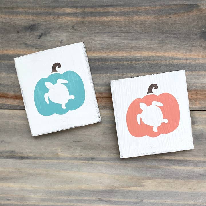 Sea Turtle Pumpkin fall beach sign, coastal fall decor beach for wholesale by Anchored Soul Designs